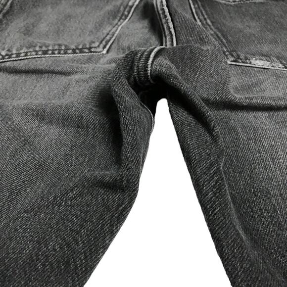 AGOLDE Jamie Straight Void Washed Black High Rise Slim Leg Cropped Denim Jean 24 - Picture 7 of 11